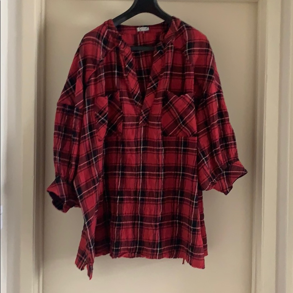🔥 Free People flannel shirt